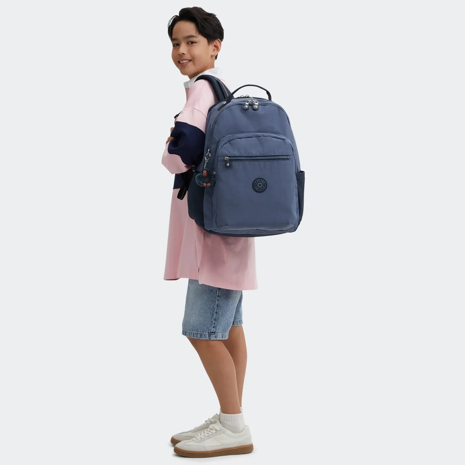 Kipling Seoul College Extra rugzak Game Grey groot grijs