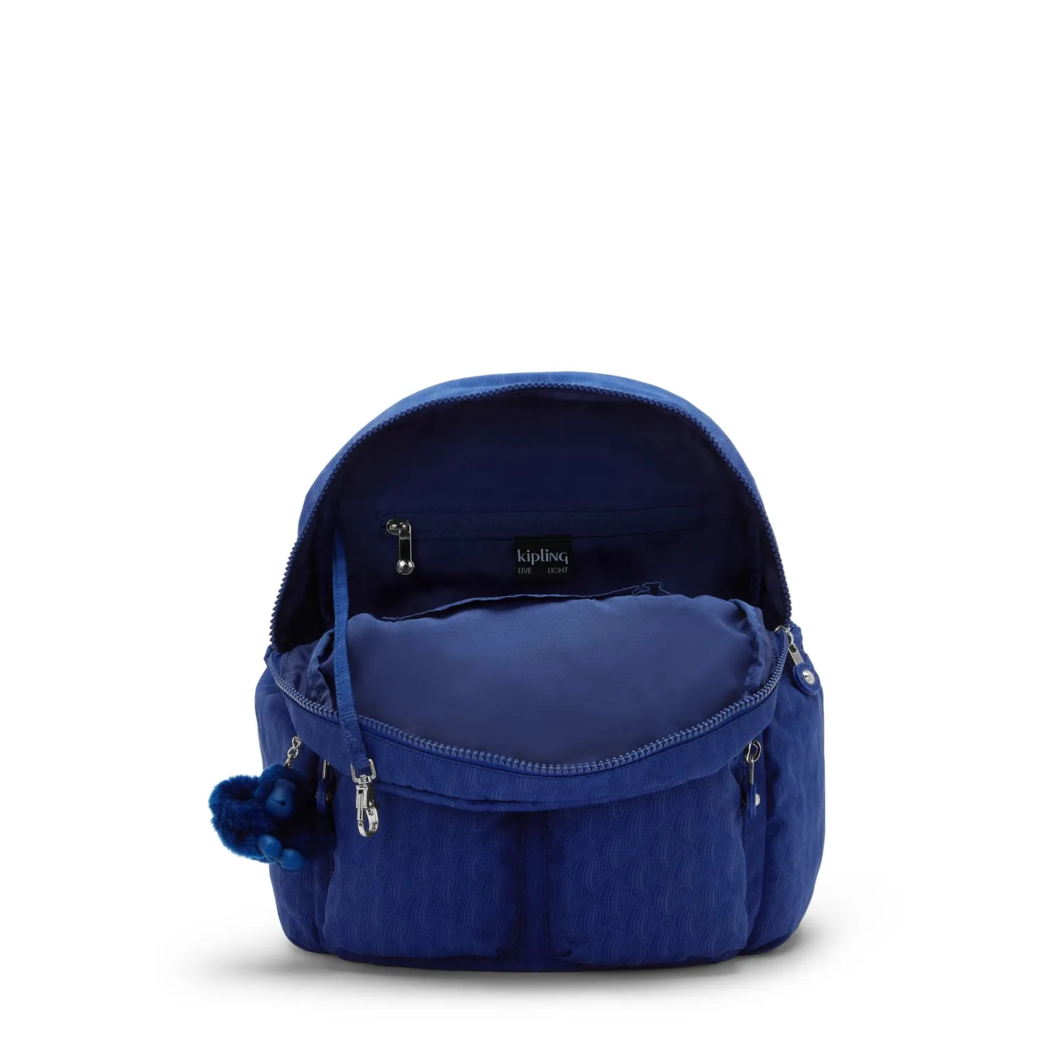 Kipling City Pocket S rugzak klein Diamond Wave Emboss – klep