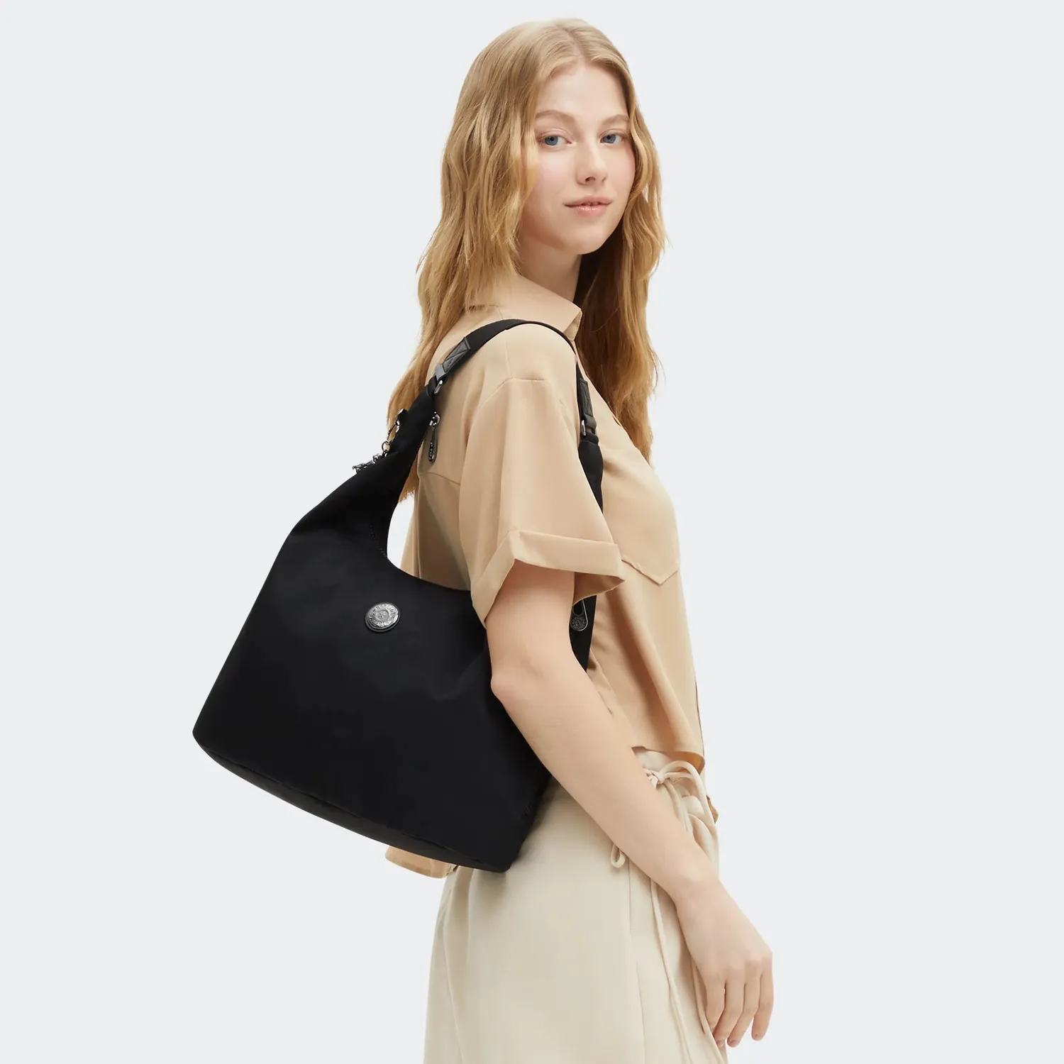 Kipling Eanna Zip schoudertas endless black medium A4