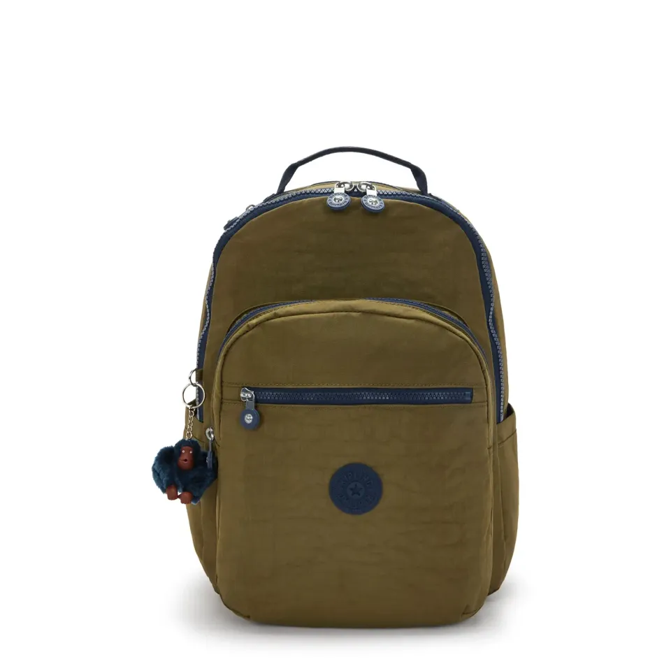 Kipling Seoul rugzak Groot Treasure Green 15 inch laptopvak
