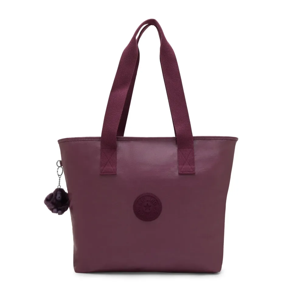 Kipling Anina shopper Grape Wine Metallic medium A4