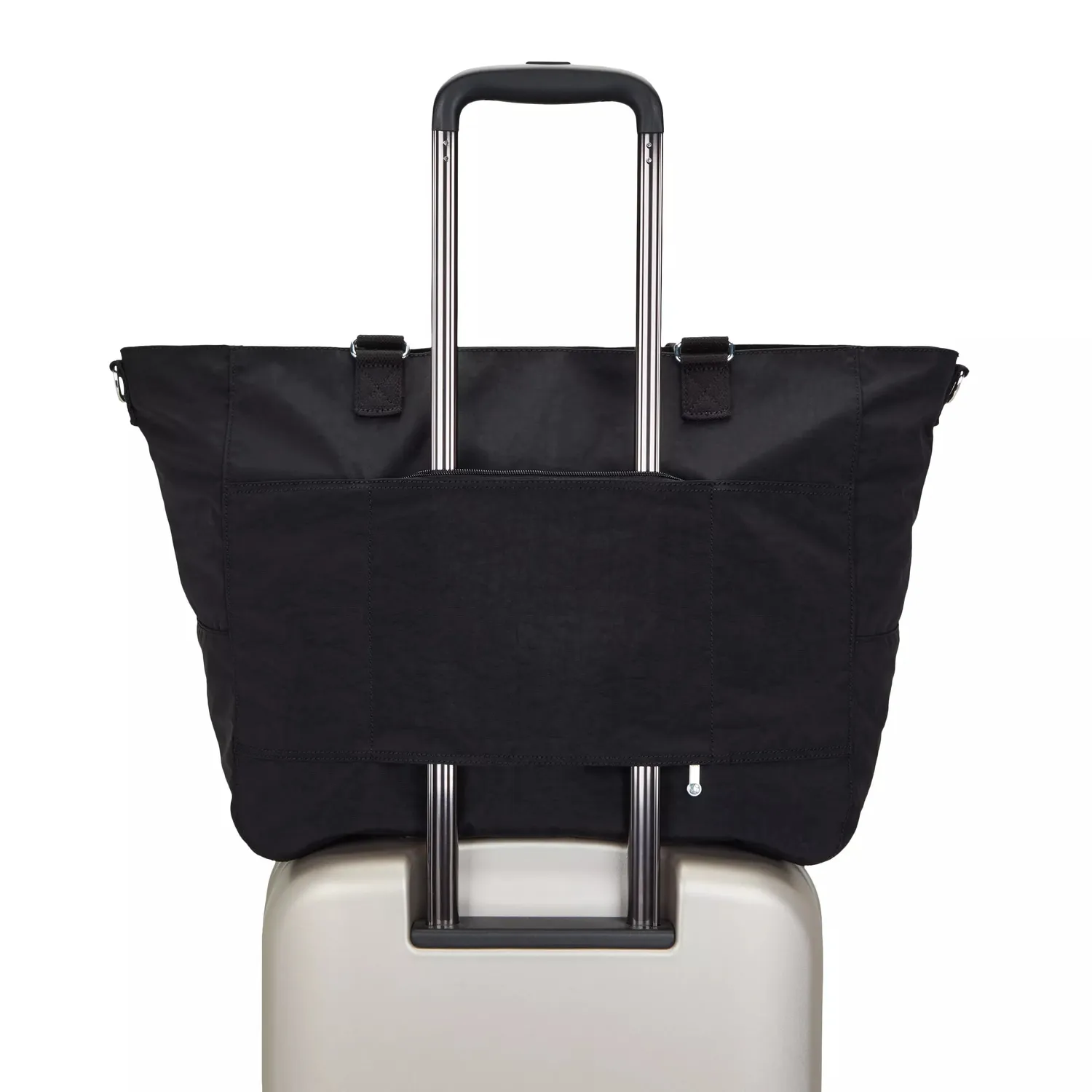 Kipling Isaac schoudertas Black Tonal groot waterafstotend