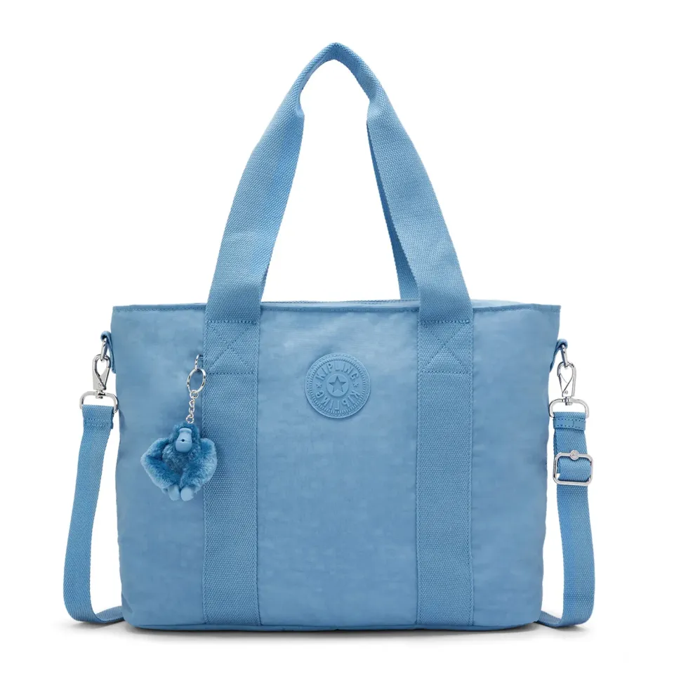 Kipling Minta L Up shopper vintage blue groot