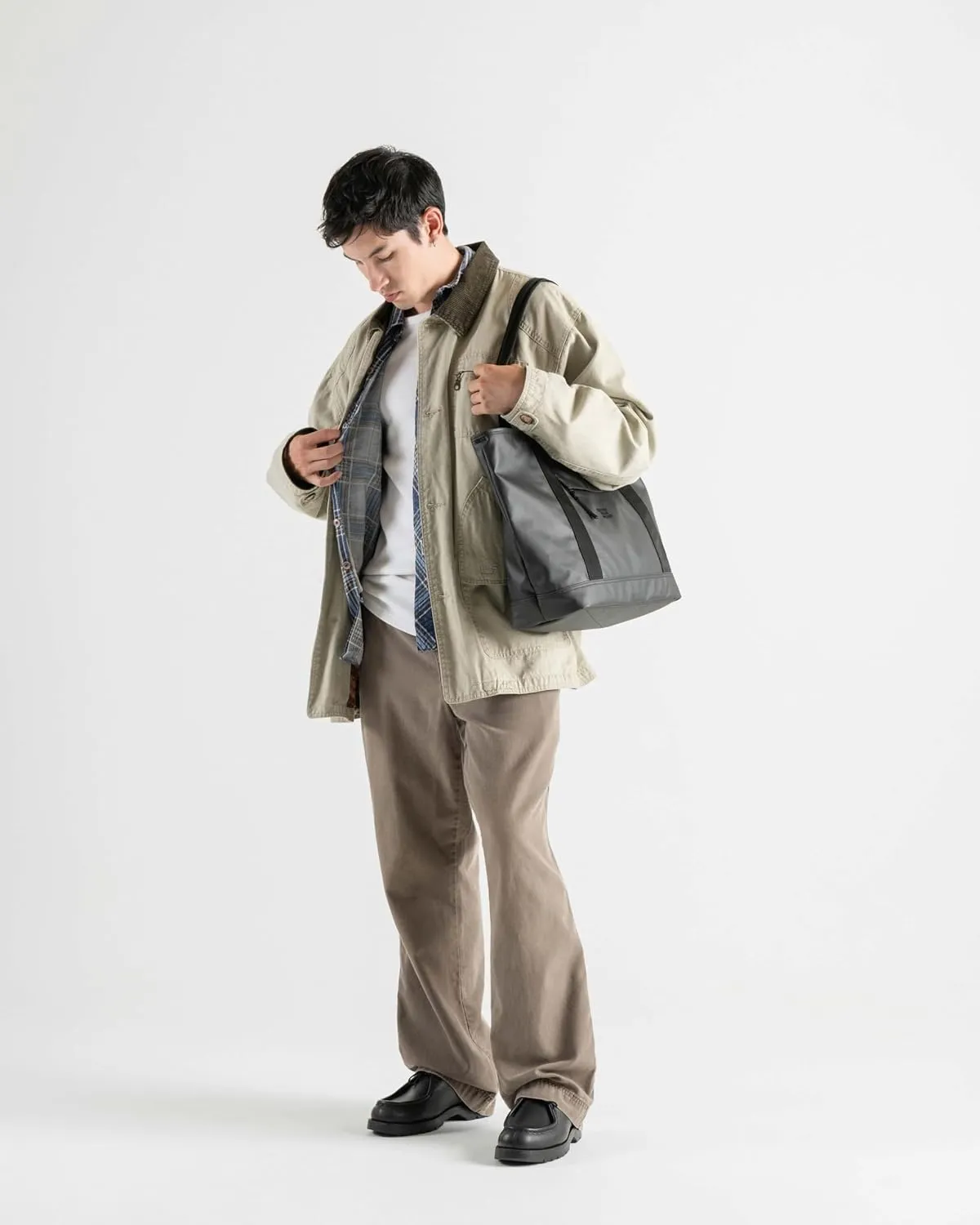 Herschel Alberni Tote shopper Moonbeam canvas