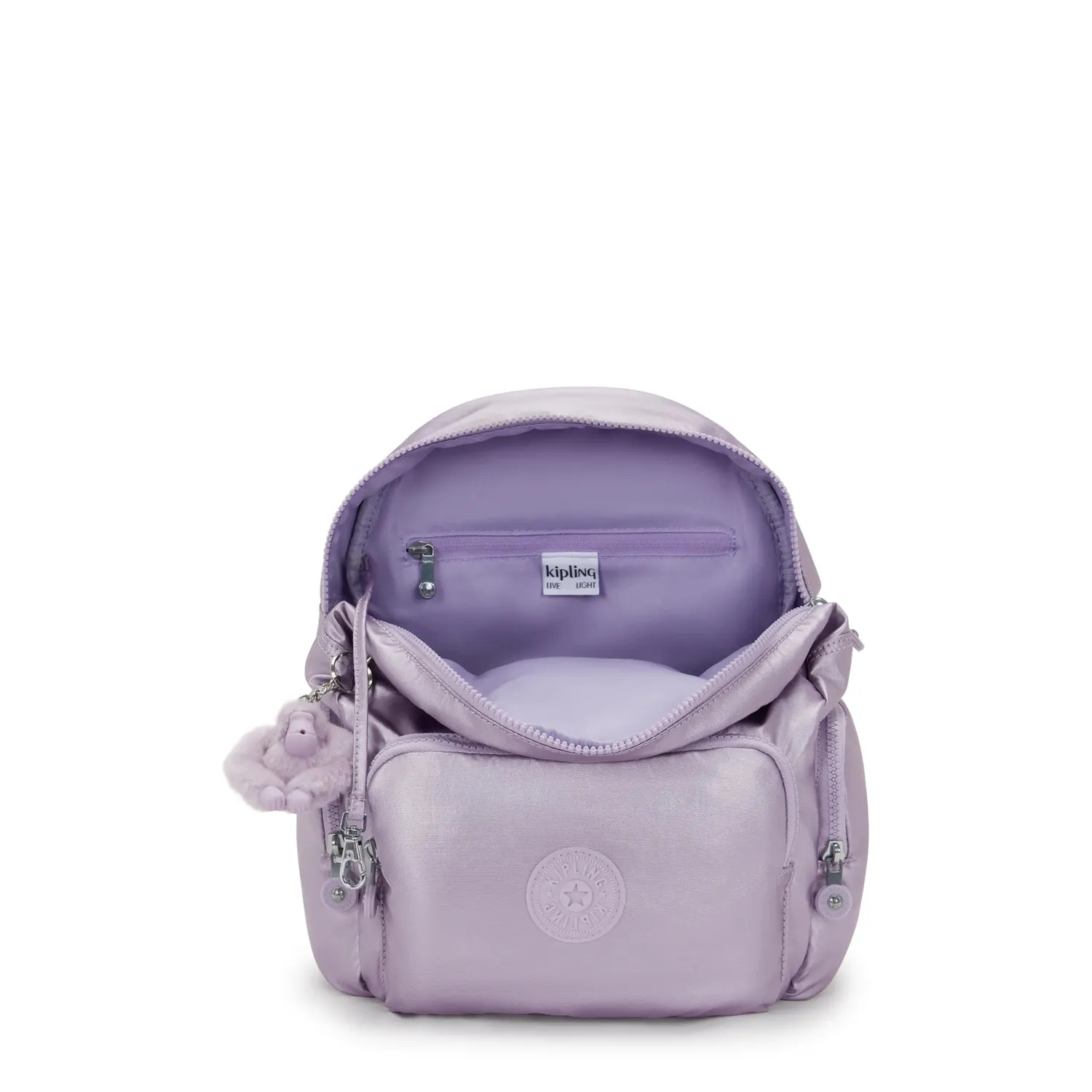 Kipling City Zip S rugzak Lilac Moon Metallic klein metallic