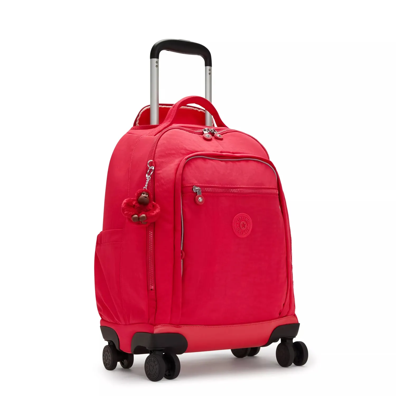 Kipling New Zea rugzak met wielen True Pink groot