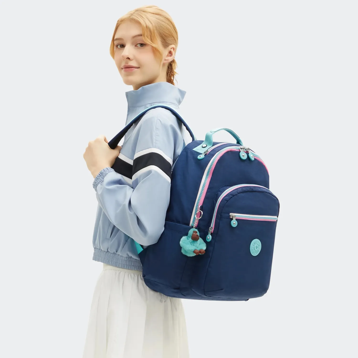Kipling Seoul rugzak Groot Resort Navy 15 inch laptopvak
