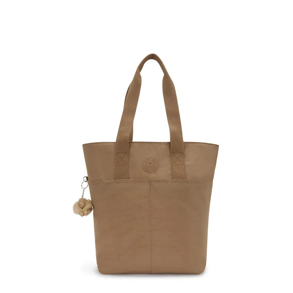 Kipling Hanifa schoudertas Groot Early Tan laptopvak