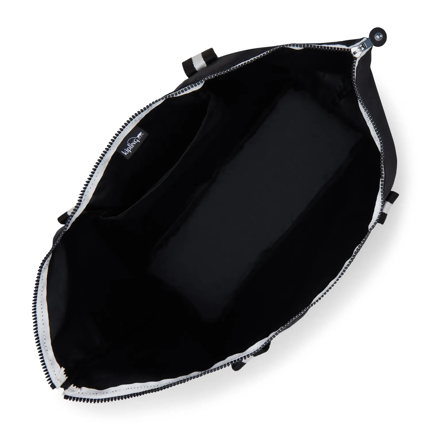 Kipling Davian Up shopper Groot Black White Hip opvouwbaar