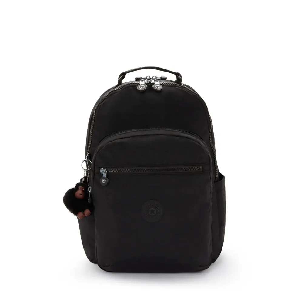 Kipling Seoul College Extra rugzak True Black Groot 15 inch