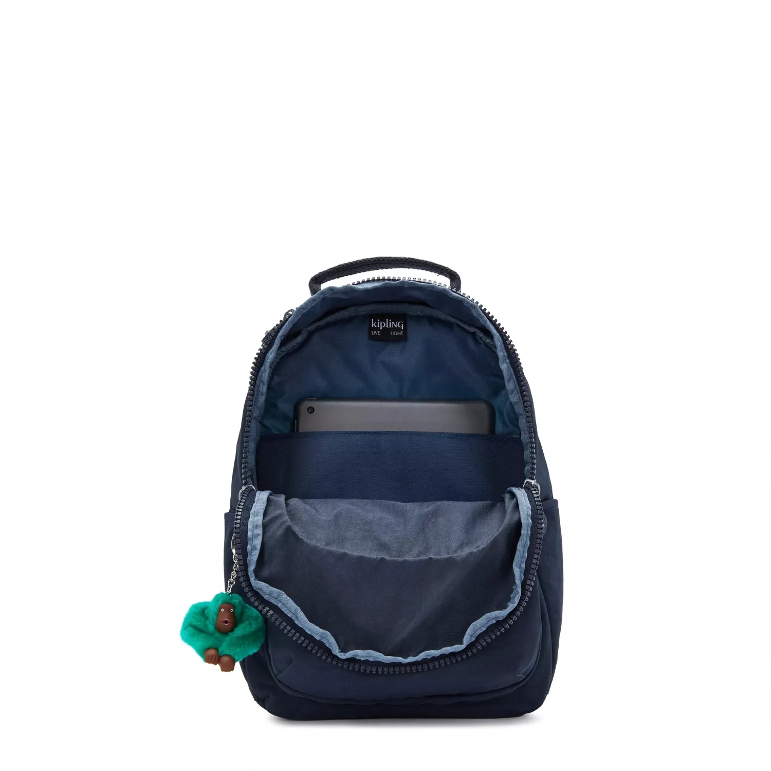 Kipling Seoul S kleine rugzak Blue Green Block waterafstotend