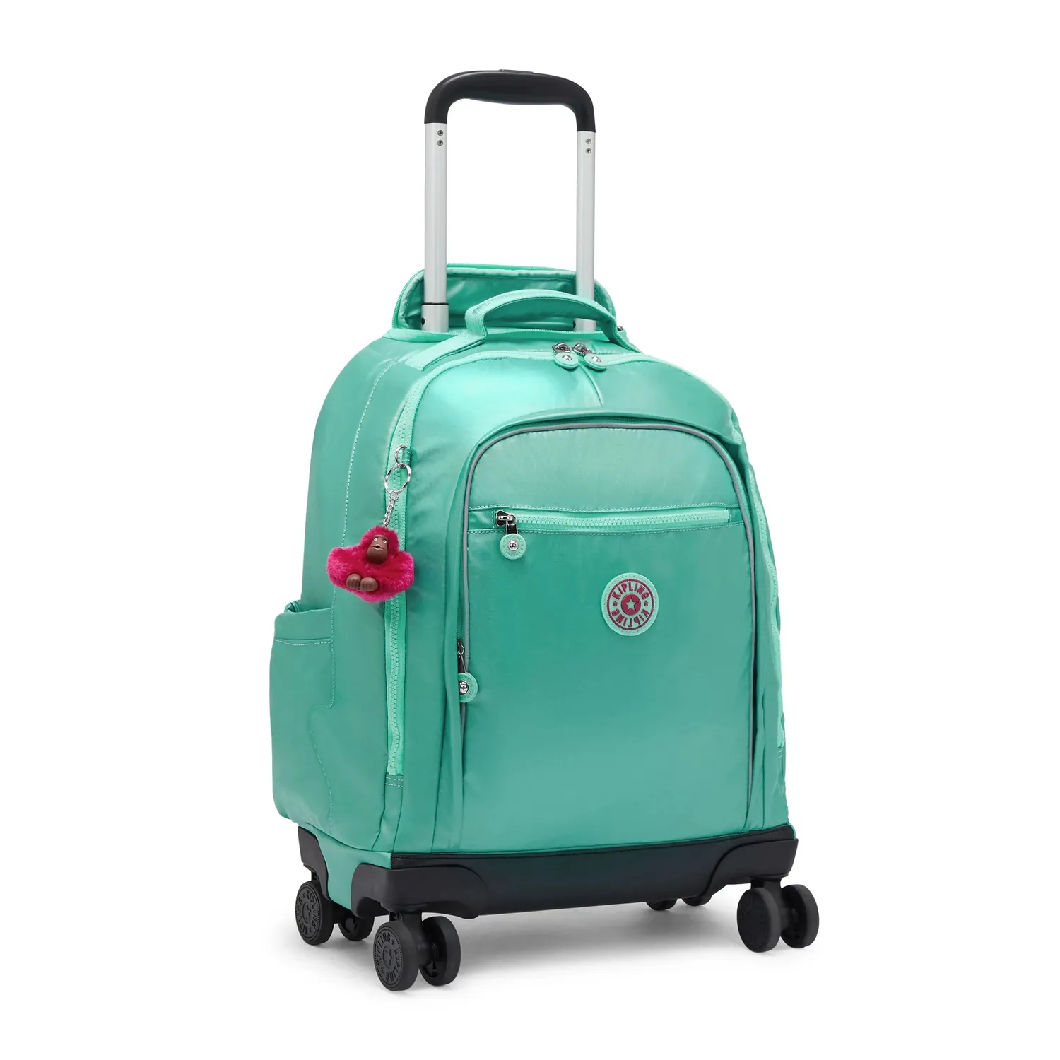 Kipling New Zea rugzak met wielen Oasis Mint Metallic groot