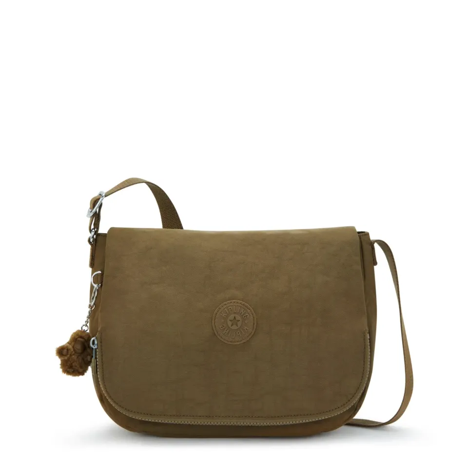 Kipling Earthbeat M schoudertas Smooth Khaki medium licht