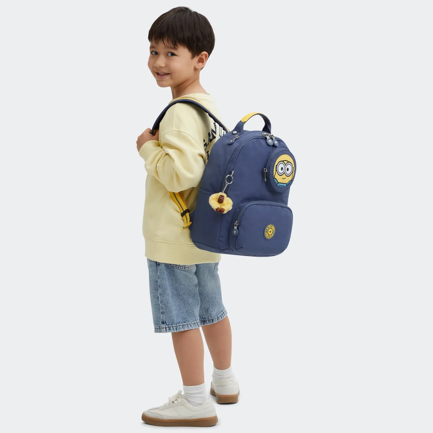 Kipling Seoul S Window rugzak klein dungaree blue minions