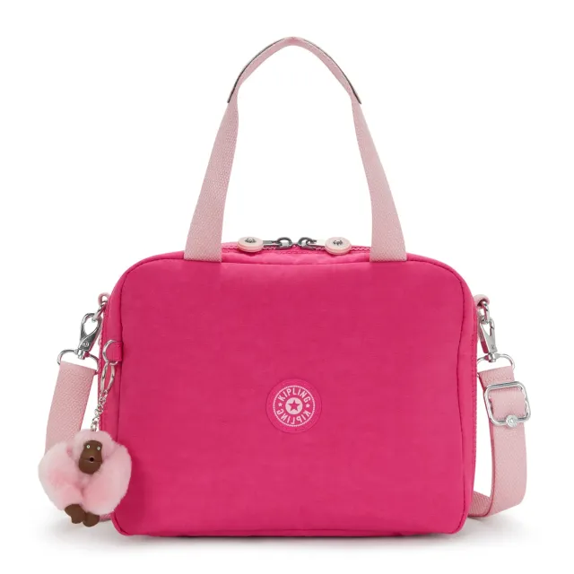 Kipling Miyo lunchtas Groot Intense Rose geïsoleerd