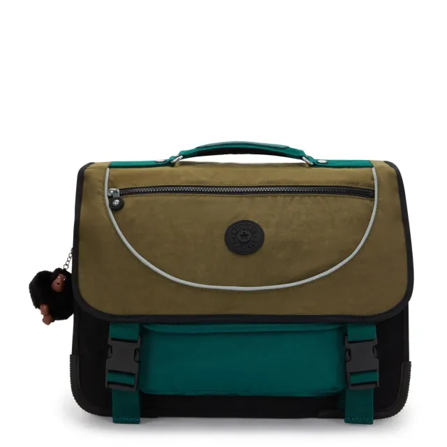 Kipling Preppy rugzak Black Khaki Block medium jongens