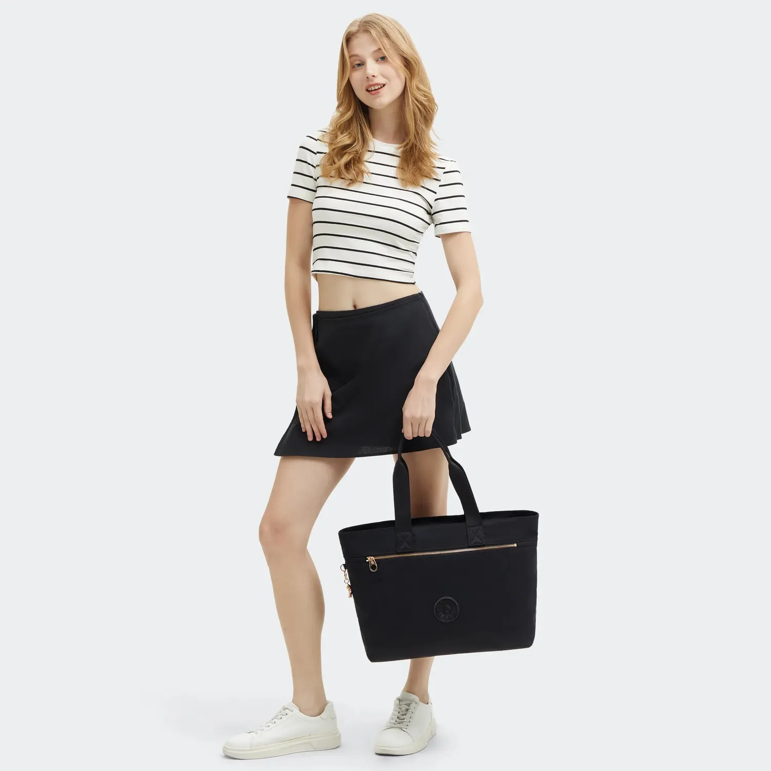 Kipling Colissa Zip shopper Klein Black Rose Spice laptopvak