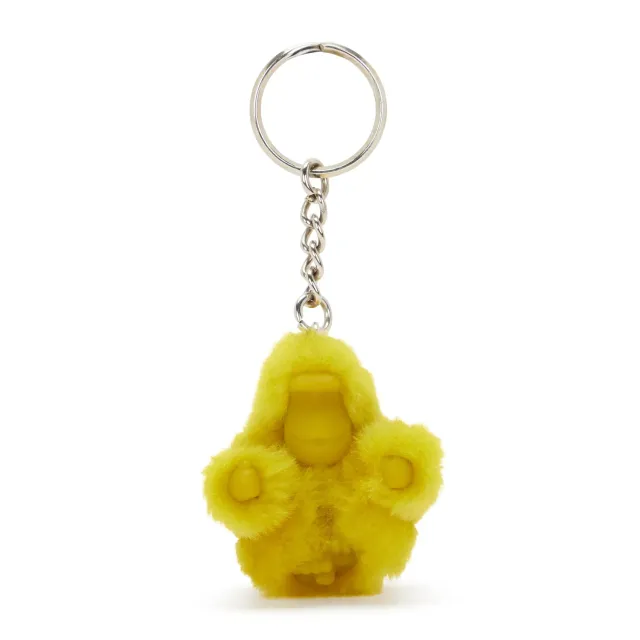 Kipling Monkeyclip XS sleutelhanger Inside Yellow extra klein pluizig