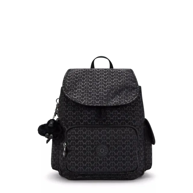 Kipling City Pack S rugzak Signature Emb klein met sleutelhanger