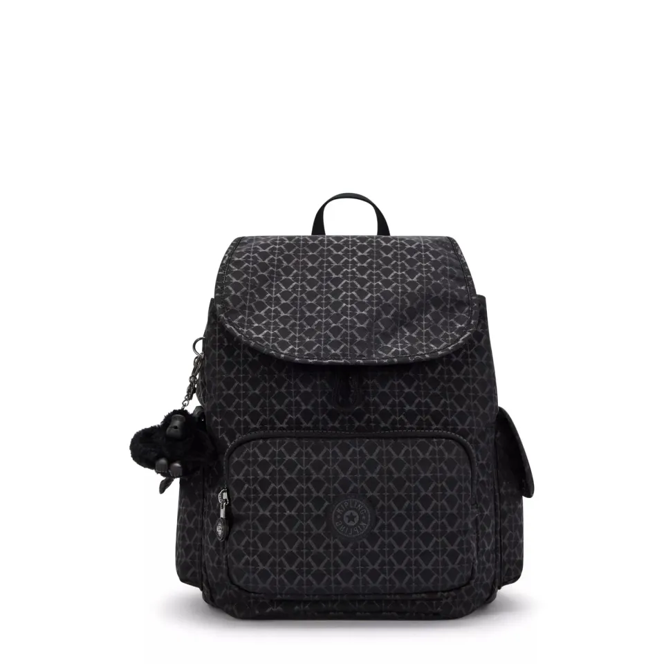 Kipling City Pack S rugzak Signature Emb klein met sleutelhanger