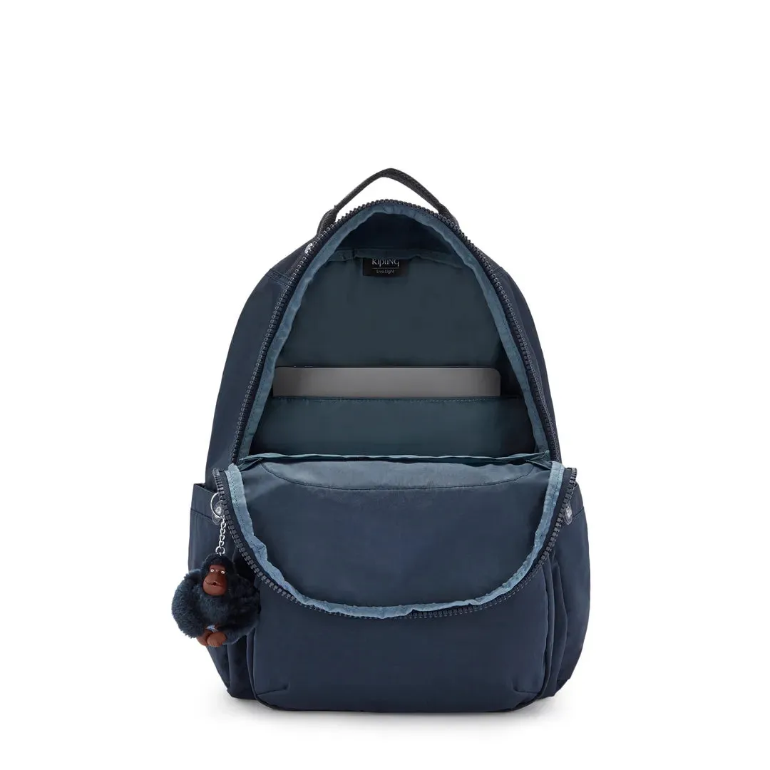 Kipling Seoul rugzak Groot True Blue Tonal 15 inch laptopvak