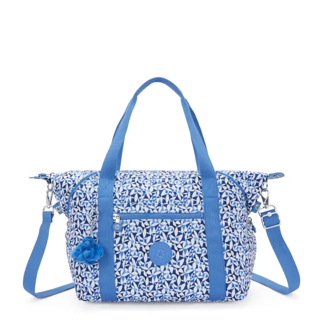 Kipling Art schoudertas Medium Crazy Leaves licht