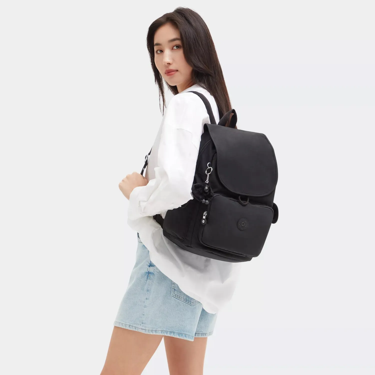 Kipling City Pack Rugzak Medium Black Noir lichtgewicht