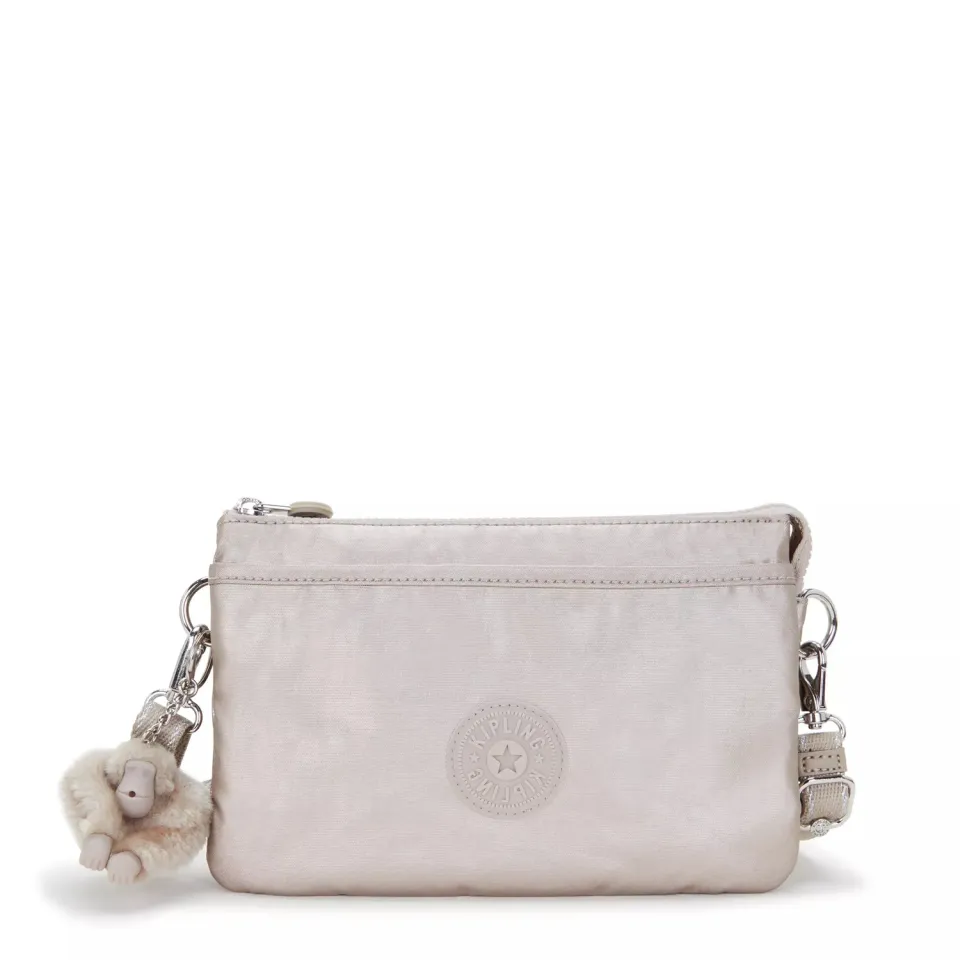 Kipling Riri crossbodytas klein Metallic Glow goudkleurig