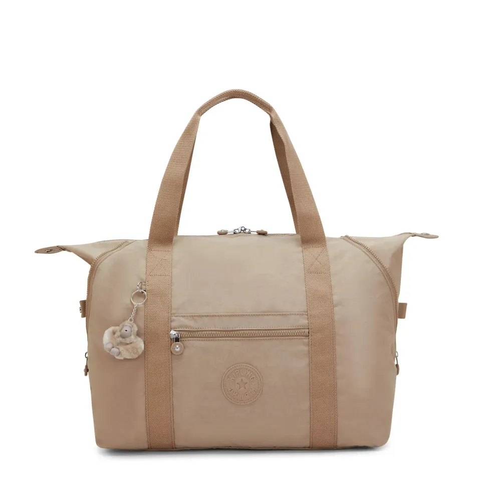Kipling Art M handtas Tan Beige groot lichtgewicht