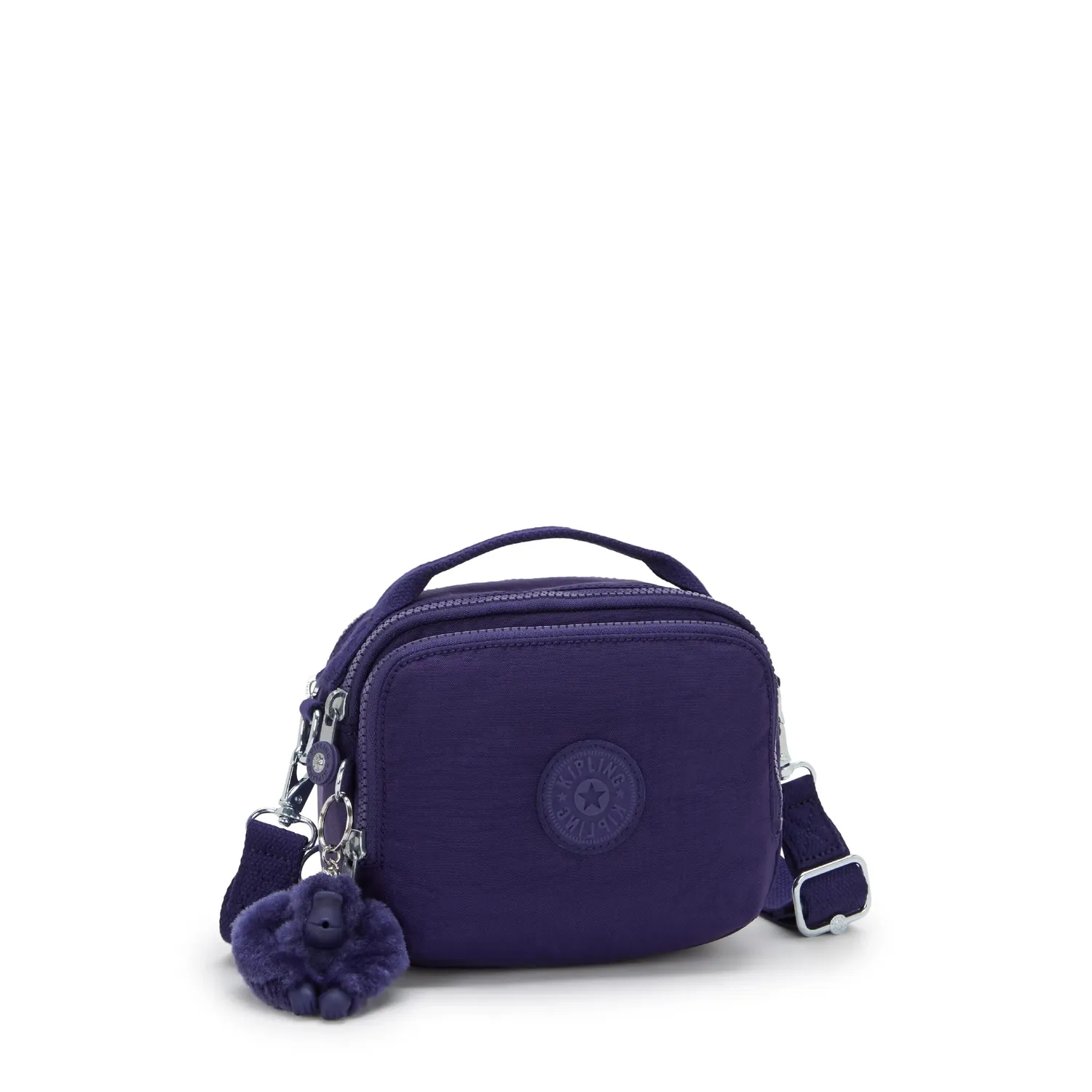 Kipling Cahir crossbody Moonlit Blue klein met ritsvakken