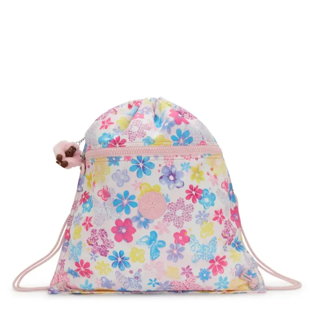 Kipling Supertaboo gymtas Flower Stamp Medium waterafstotend