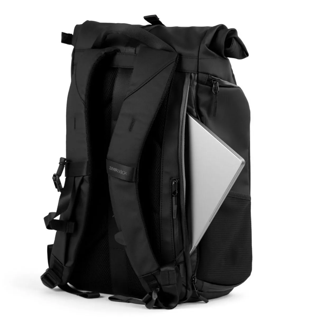 Zeeksack The Rolltop 25L rugzak zwart oprolbaar