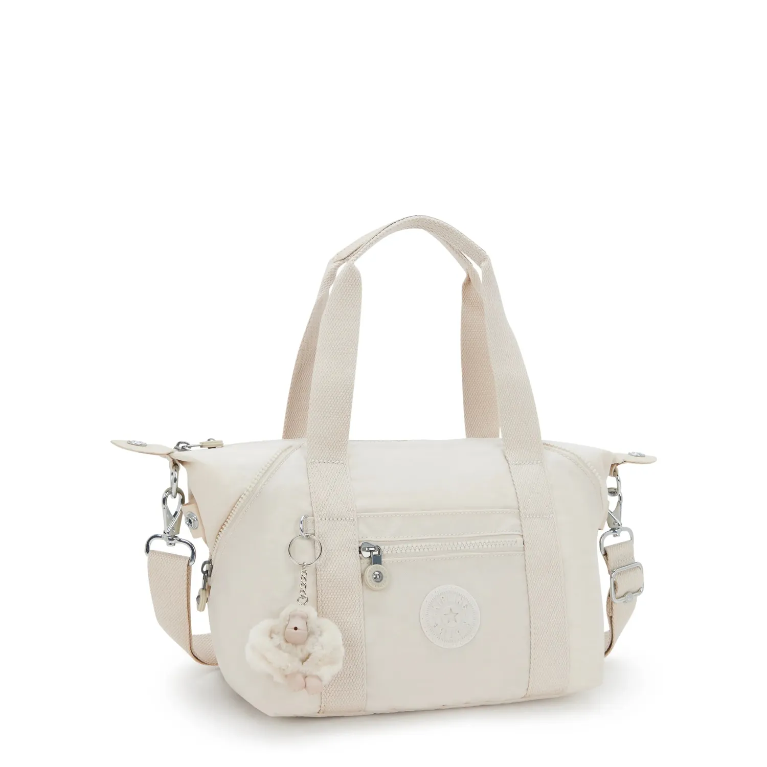Kipling Art Mini schoudertas Hideaway Beige klein met voorvak