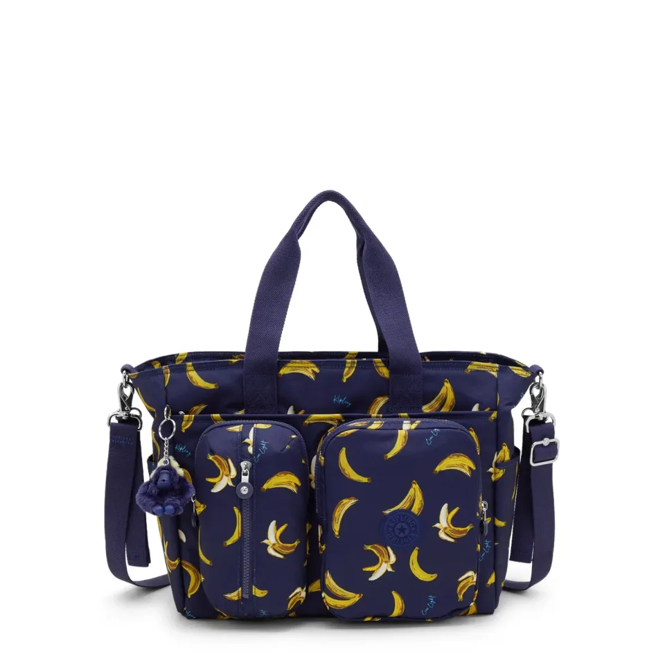 Kipling Babygear babytas Medium Baby Banana Print met matje
