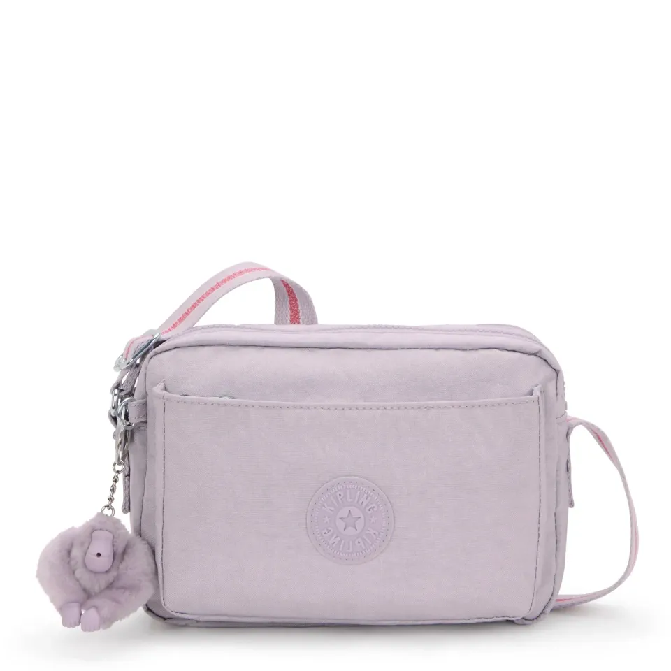 Kipling Abanu M crossbody tas Medium Lilac Shimmer glans