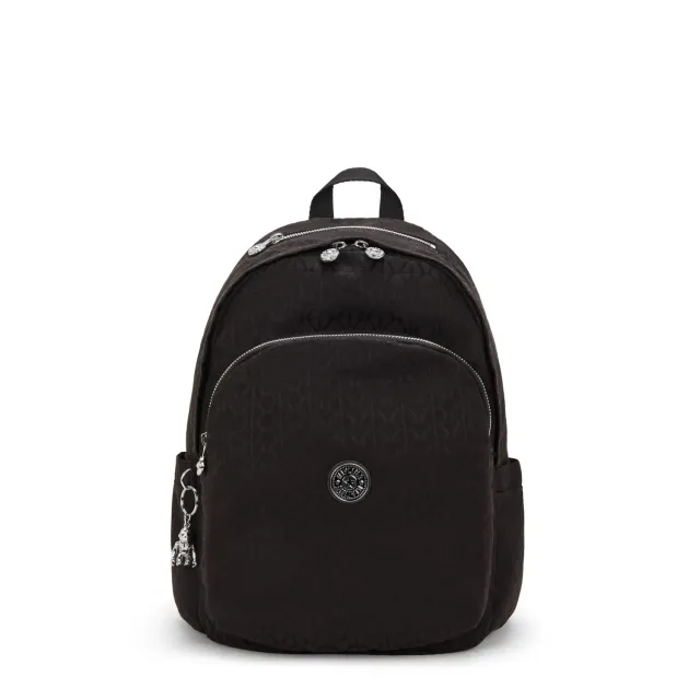 Kipling Delia rugzak Medium Noir Sign Jq werkvakken