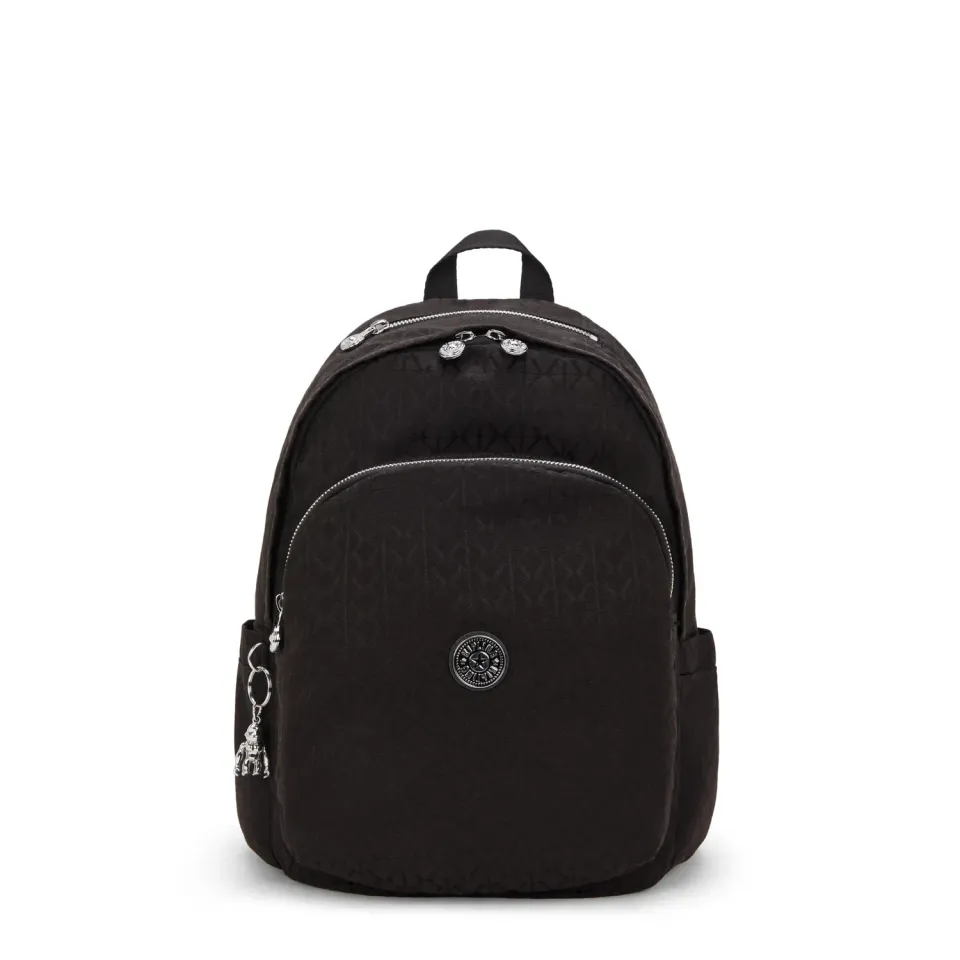 Kipling Delia rugzak Medium Noir Sign Jq werkvakken