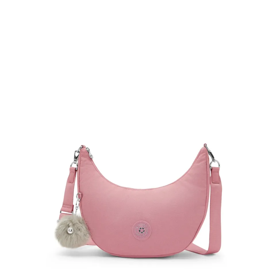 Kipling Clichy schoudertas Medium Festive Rose Shimmer glans
