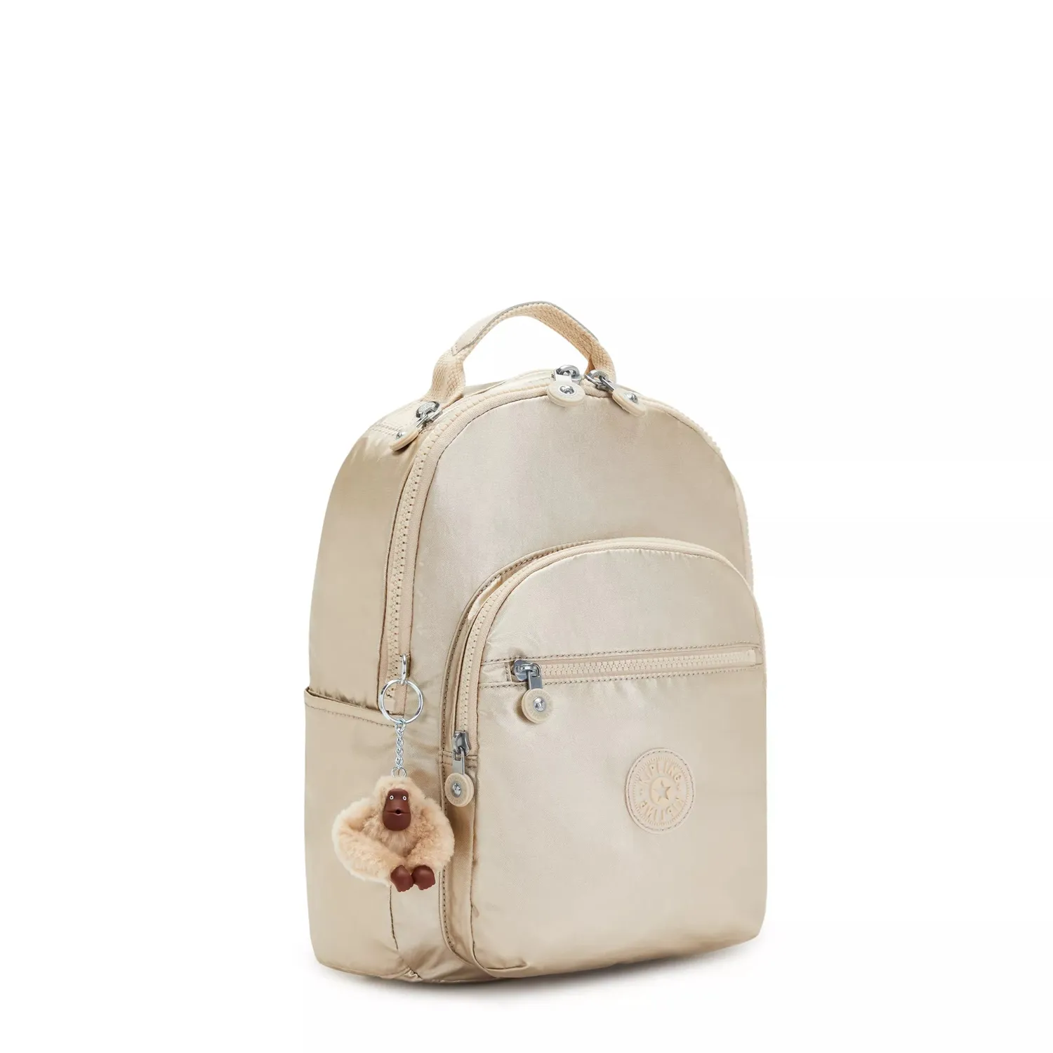 Kipling Seoul S kleine rugzak Starry Gold Metallic met 11 inch vak
