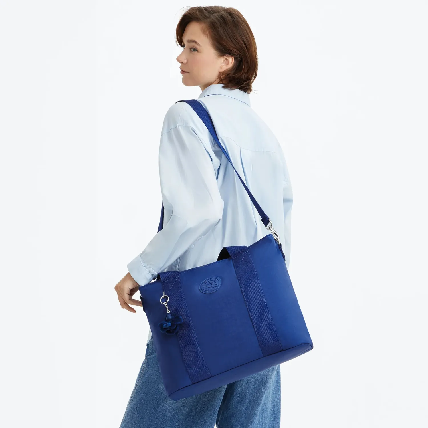 Kipling Minta L Up shopper Blazing Blue Groot schouderband
