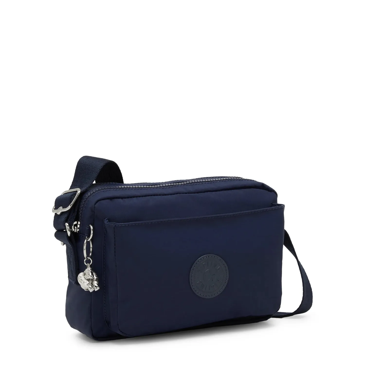Kipling Abanu M crossbody Infinite Blue met voorvak