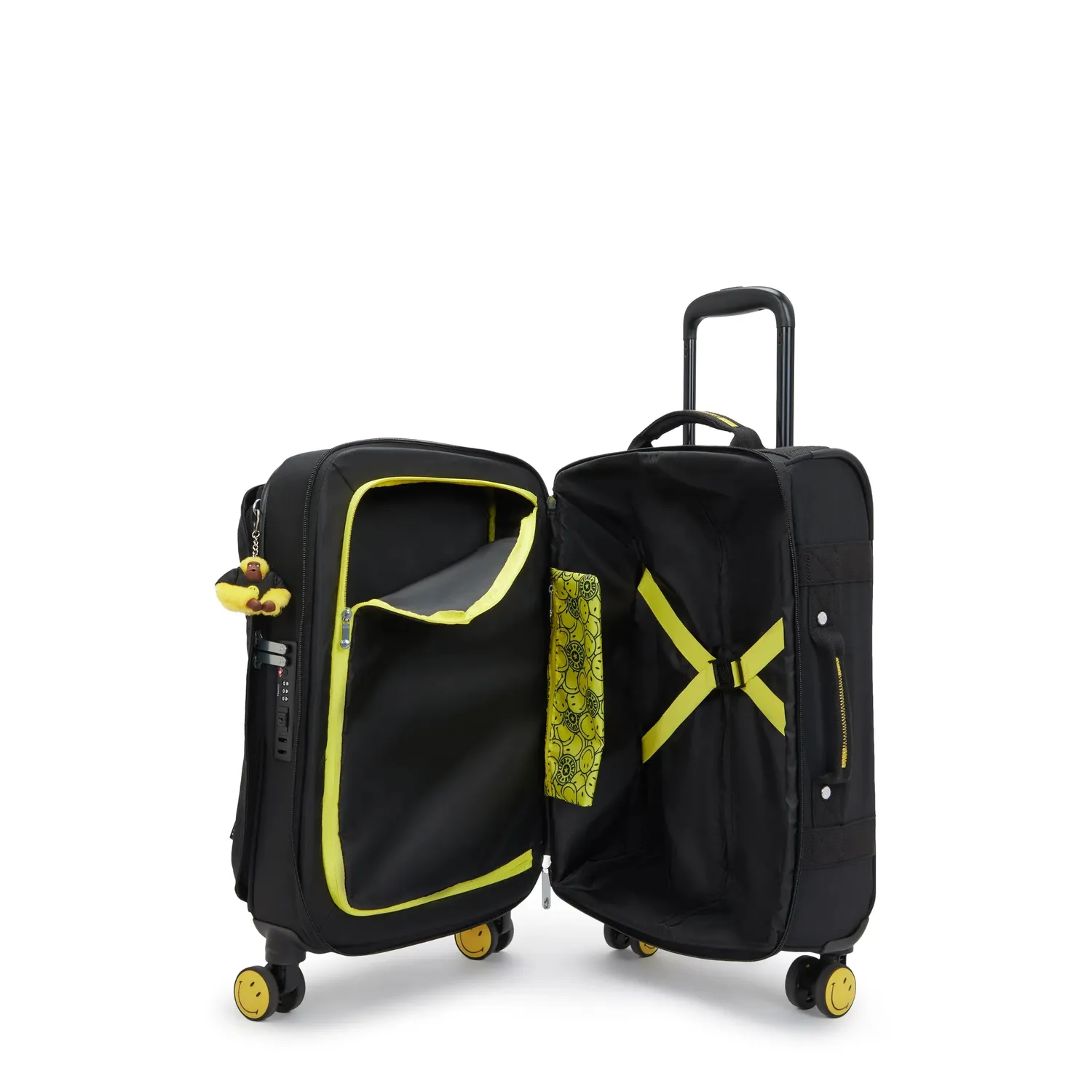 Kipling Spontaneous S Koffer Klein Yellow Fun Black handbagage