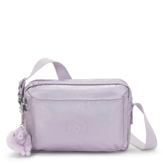 Kipling Abanu M Crossbody Tas Lilac Moon Metallic Medium Glans
