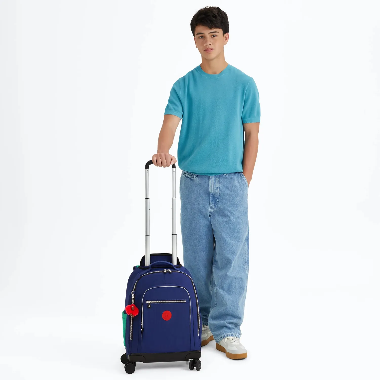Kipling New Zea rugzak met wielen Escape Blue Block groot