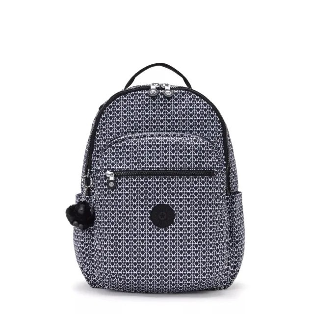 Kipling Seoul rugzak Groot Signature Print 15 inch laptopvak