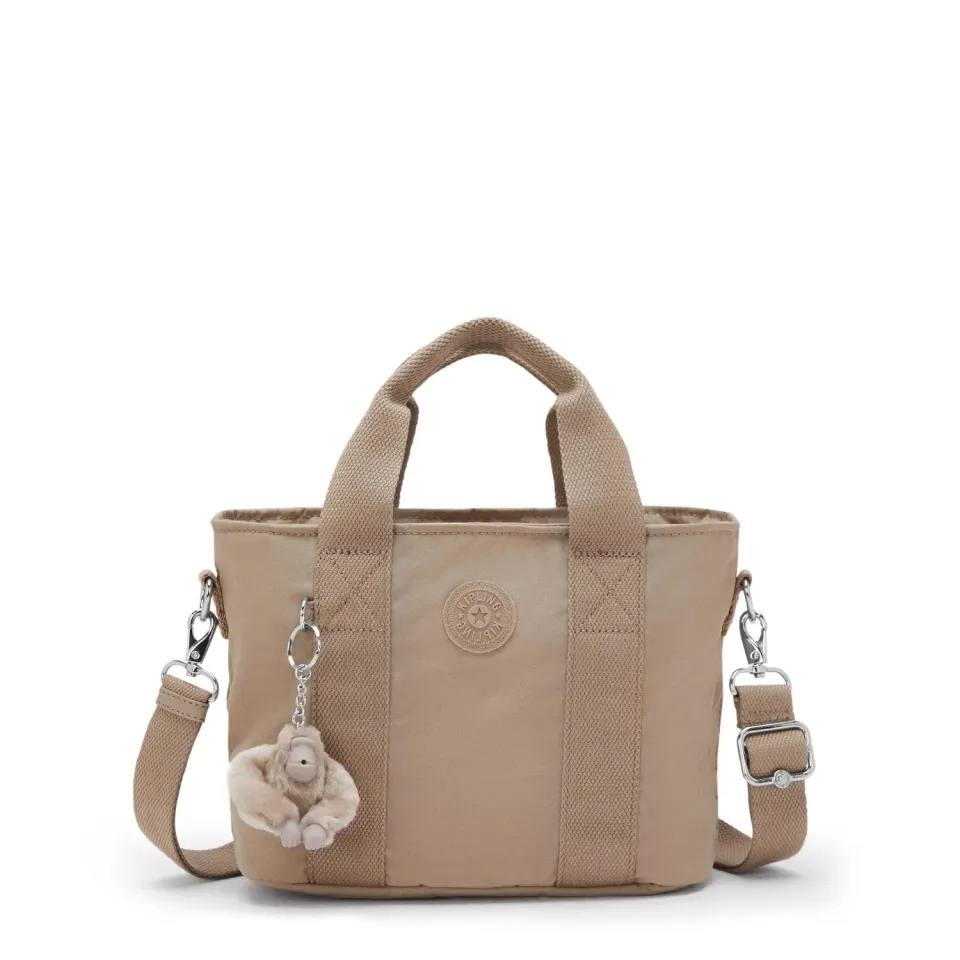Kipling Minta schoudertas Tan Beige klein 5 liter