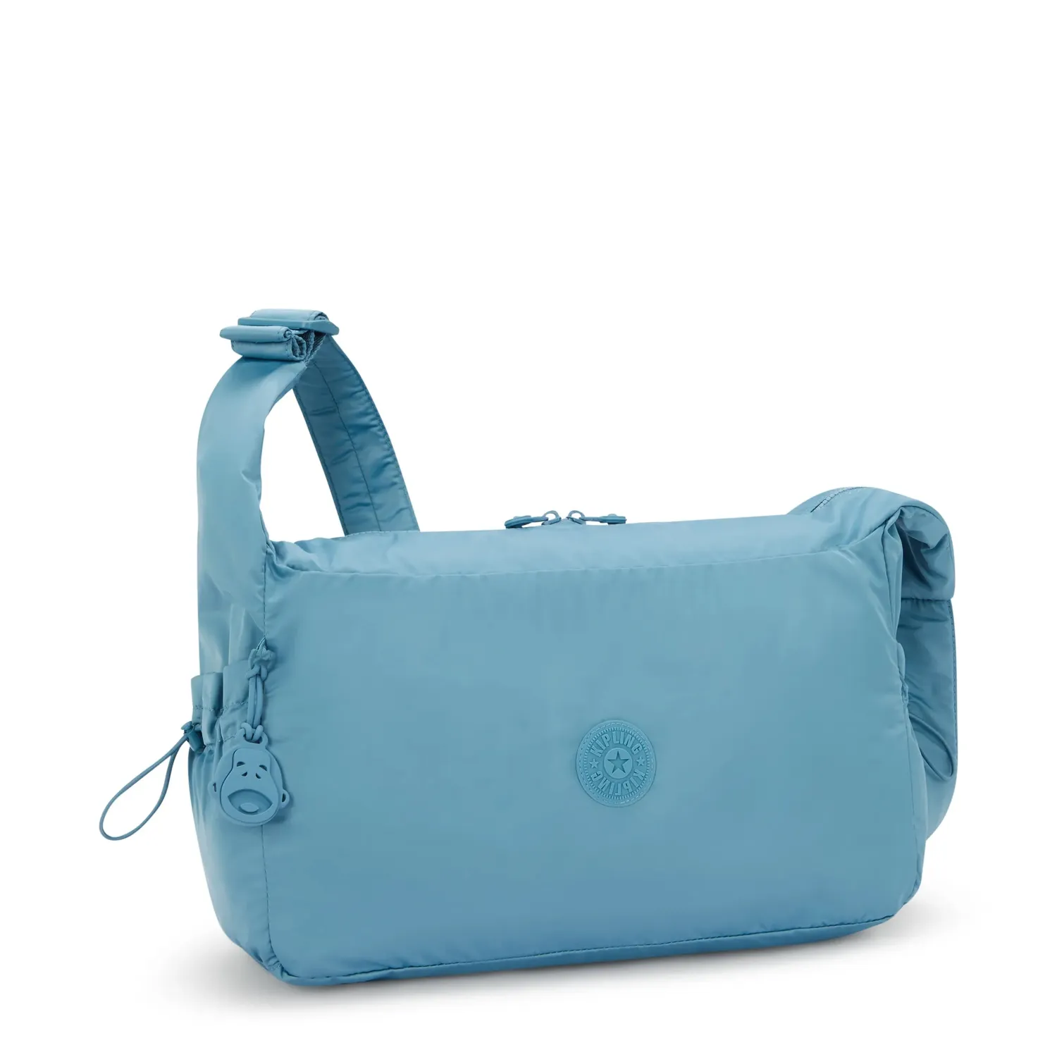 Kipling Gwyn schoudertas groot Sounds Blue verstelbaar
