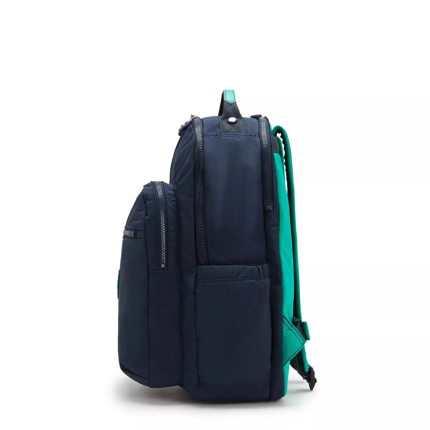 Kipling Seoul Lap rugzak Blue Green Block groot 15 inch laptop