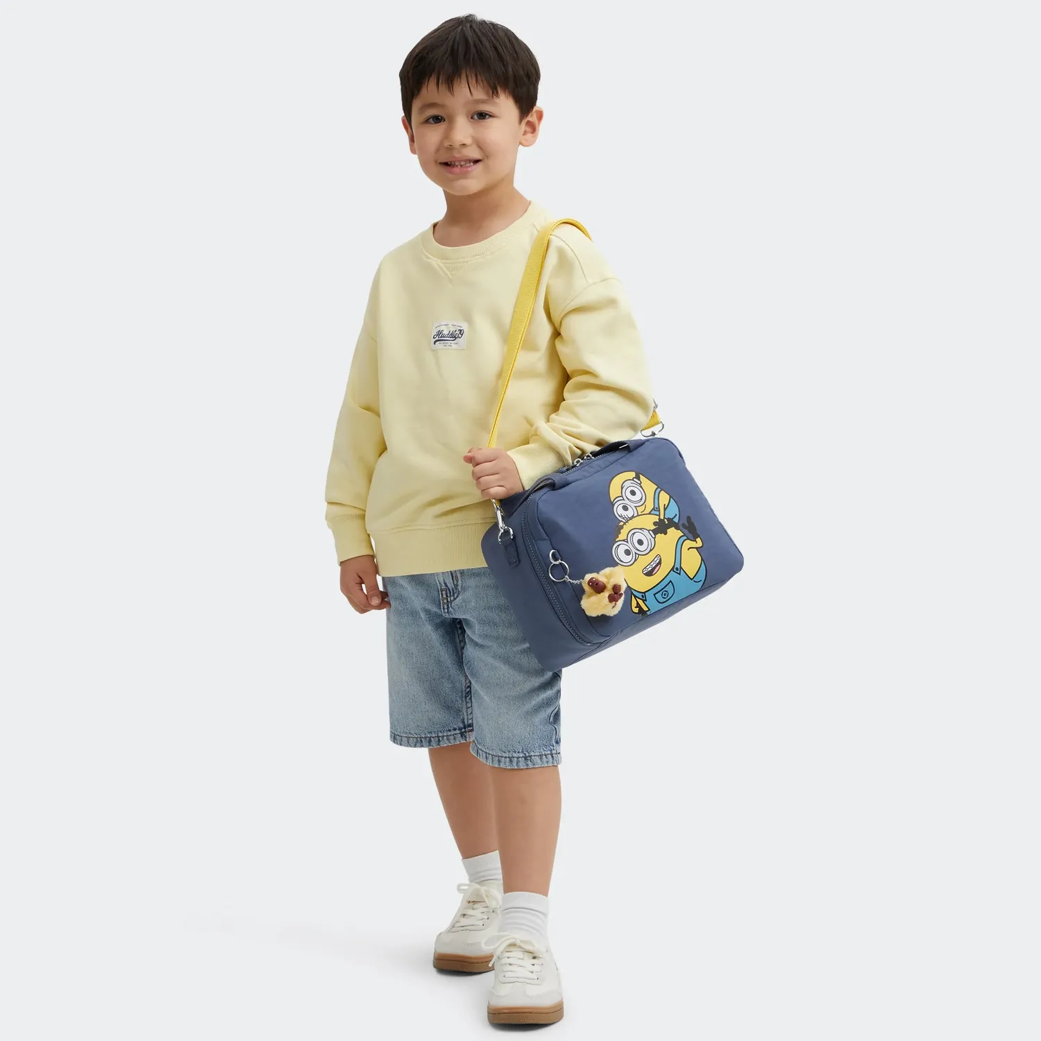 Kipling Miyo Print lunchtas groot dungaree blue Minions