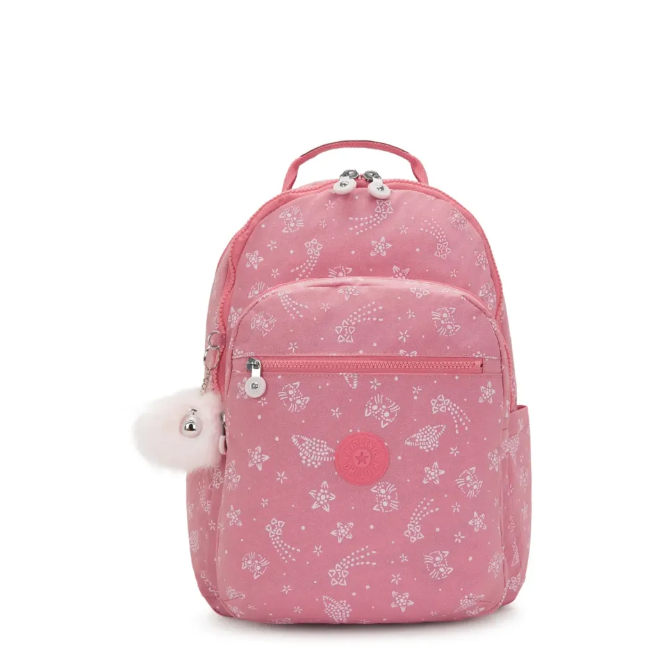 Kipling Seoul College Extra rugzak Groot Glitter Cats 15 inch